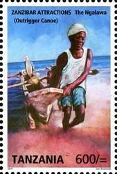 Colnect-1692-630-The-Ngalawa-Outrigger-Canoe.jpg