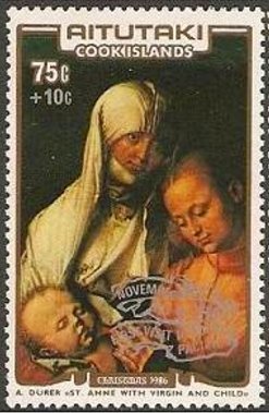 Colnect-3462-221-St-Anne-with-Virgin-and-Child-1519-by-D%C3%BCrer-surcharged.jpg