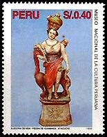 Colnect-1672-682-Artifacts-from-Art-Museums---Woman-on-pedestal.jpg