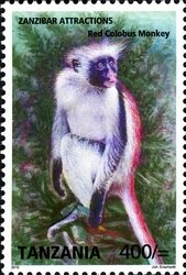 Colnect-1692-625-Zanzibar-Red-Colobus-Piliocolobus-kirkii-.jpg