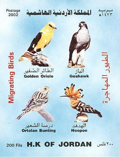 Colnect-1646-246-Golden-Oriole-Northern-Goshawk-Ortolan-Bunting-Hoopoe.jpg