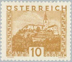 Colnect-1450-029-G-uuml-ssing-Castle-Burgenland---large-format-ochre.jpg