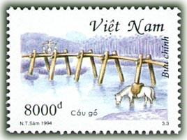 Colnect-1656-565-Log-bridge-on-stilts.jpg