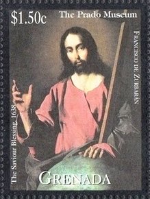 Colnect-4611-768-The-Savior-Blessing-by-Francisco-de-Zurbar-aacute-n.jpg