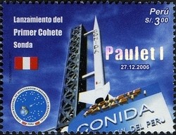 Colnect-1585-255-Launching-of-the-Space-rocket-probe-Paulet-I.jpg