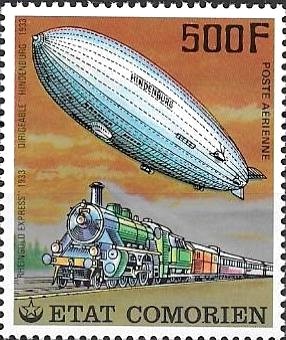 Colnect-2553-353--laquo--nbsp-Hindenburg-nbsp--raquo--Airschip-and--laquo--nbsp-Rheingold-Express-nbsp--raquo--Train.jpg