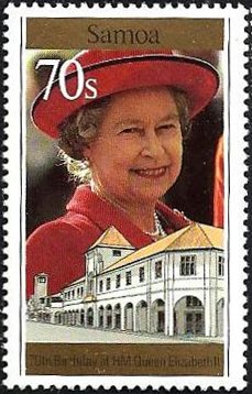 Colnect-3621-413-Queen-Elizabeth-II--amp--Main-Street-in-Apia.jpg