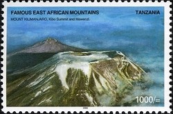 Colnect-1690-980-Mount-Kilimanjaro-Kibo-Summit-and-Mawenzi.jpg