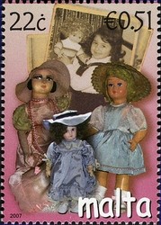 Colnect-657-695-Lenci-doll-Pedigree-doll-and-1930s-Armand-Marseille-doll.jpg