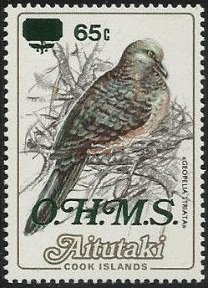 Colnect-3873-088-Zebra-Dove-Geopelia-striata-overprinted-OHMS.jpg