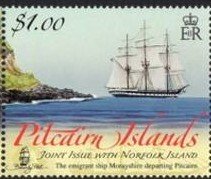 Colnect-3540-486-Emigrant-ship-Morayshire-leaving-Pitcairn-Island.jpg