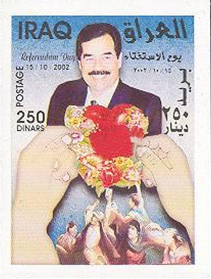 Colnect-2564-673-Saddam-cheering-people-hand-with-heart.jpg