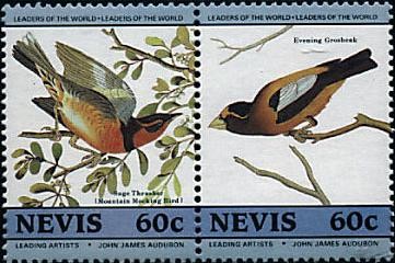 Colnect-1646-386-Varied-Thrush-and-Evening-Grosbeak.jpg