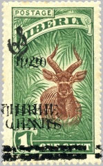 Colnect-1669-910-Bongo-Tragelaphus-eurycerus---Overprint-New-Value-and-OS.jpg