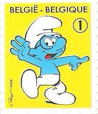 Colnect-576-025-The-Smurfs-Selfadh---Brainy-Smurf.jpg