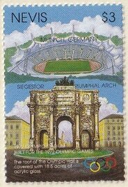 Colnect-5578-746-Olympic-Stadium-and-Siegestor-Arch-Munich.jpg