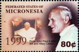 Colnect-5661-617-Pope-John-Paul-II-with-Bill-and-Hillary-Clinton-1999.jpg