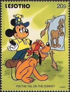 Colnect-3385-593-Mickey-Pluto-palying-pin-the-tail-on-the-donkey.jpg