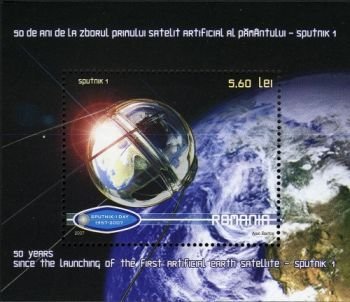 Colnect-761-961-Sputnik-1-in-Orbit-over-Earth.jpg