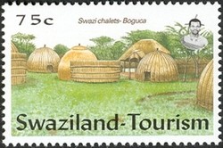 Colnect-1696-388-Swazi-chalets---Boguca.jpg