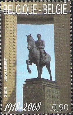 Colnect-575-866-New-Zeeland-Belgium-Joint-Issue-Statue-King-Albert-I.jpg