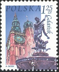 Colnect-1966-347-Town-Hall-Neptune-Fountain-Gdansk.jpg