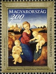 Colnect-498-570-Eszterh%C3%A1zy-Madonna-by-Raphael.jpg