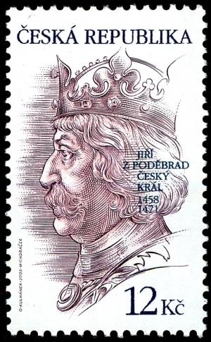 Colnect-3766-643-Ji%C5%99%C3%AD-z-Pod%C4%9Bbrad---550-years-since-Election-as-Czech-King.jpg