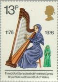 Colnect-122-029-Welsh-Harpist-Royal-National-Eisteddfod-of-Wales.jpg