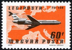 Colnect-2279-589-TU-154-Mal-eacute-v-over-Europe.jpg