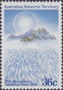 Colnect-3470-673-25th-Anniversary-Antarctic-Treaty-Snowed-mountains.jpg