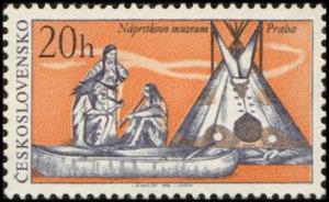 Colnect-438-510-Indians-canoe-and-tepee.jpg