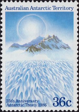 Colnect-4704-055-25th-Anniversary-Antarctic-Treaty-Snowed-mountains.jpg