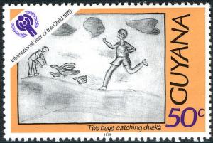 Colnect-3784-324-Children-s-drawing-Two-boys-catching-ducks.jpg