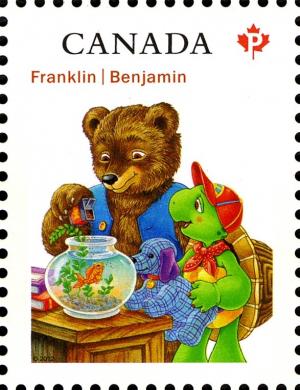 Colnect-2415-773-Franklin-Bear-and-goldfish-in-bowl.jpg