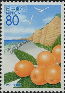 Colnect-3998-969-Loquat--amp--By%C5%8Dbugaura-Cliff---Chiba-Prefecture.jpg