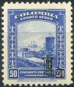 Colnect-2386-520-Spanish-Fortification-Cartagena---overprinted.jpg