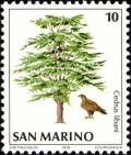 Colnect-1394-540-Golden-Eagle-Aquila-chrysaetos-Lebanon-Cedar-Cedrus-liba.jpg