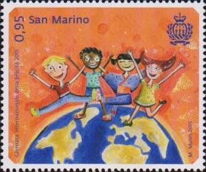 Colnect-2979-161-Four-children-on-the-globe.jpg