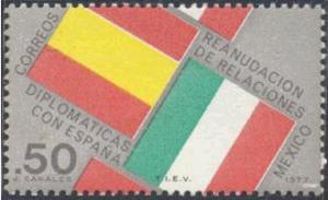 Colnect-1987-698-Reasumption-Diplmrelations-Mexico-Spain.jpg