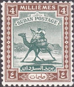 Colnect-2427-481-Postman-with-Dromedary-Camelus-dromedarius.jpg