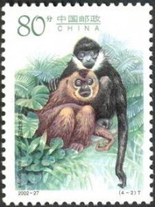 Colnect-2007-895-Northern-White-cheeked-Gibbon-Hylobates-leucogenys.jpg