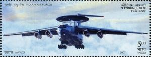 Colnect-542-643-Platinum-Jubilee-of-India-Air-Force---AWACS.jpg