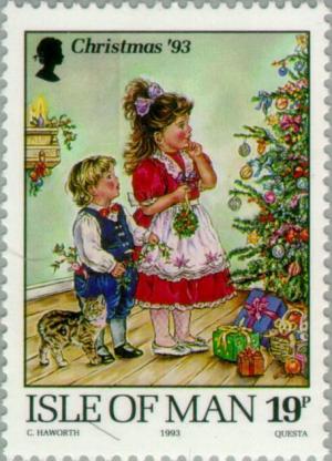 Colnect-124-930-Children-and-Christmas-Tree.jpg