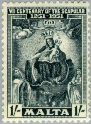 Colnect-130-245-Seventh-Centenary-of-the-Scapular.jpg