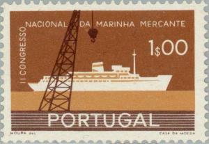 Colnect-169-745-Crane-and-Passenger-Ship--quot-Santa-Maria-quot-.jpg