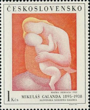 Colnect-418-661-Seated-Mother-by-Mikulas-Galanda-1953.jpg