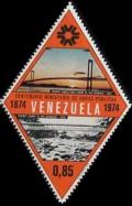 Colnect-1964-626-Quininari-River-bridge-1904-and-Orinoco-River-bridge-1967.jpg