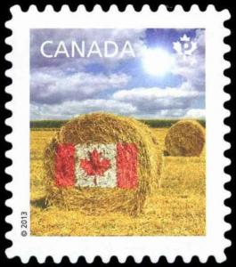 Colnect-3377-522-Flag-on-hay-bale.jpg