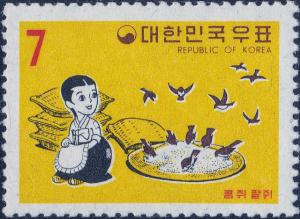 Colnect-2334-509-Sparrows-help-Kongji-separate-rice.jpg